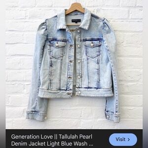 Generation Love Light Blue Denim Jacket, Small